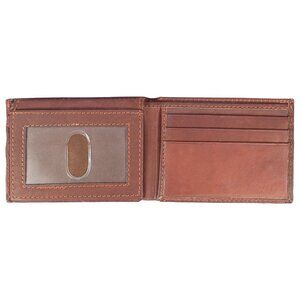 Genuine Cowhide Leather Minimalist Bifold Wallet for Men, Slim Men's Wallet